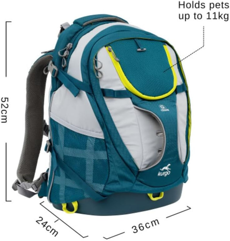 G-Train Dog Carrier Backpack - Comfortable Travel Bag for Pets up to 25 Lbs - Waterproof Bottom - Multi-Compartment Pack - Dog Hiking Gear - Rugged Adventure Backpack - Ink Blue